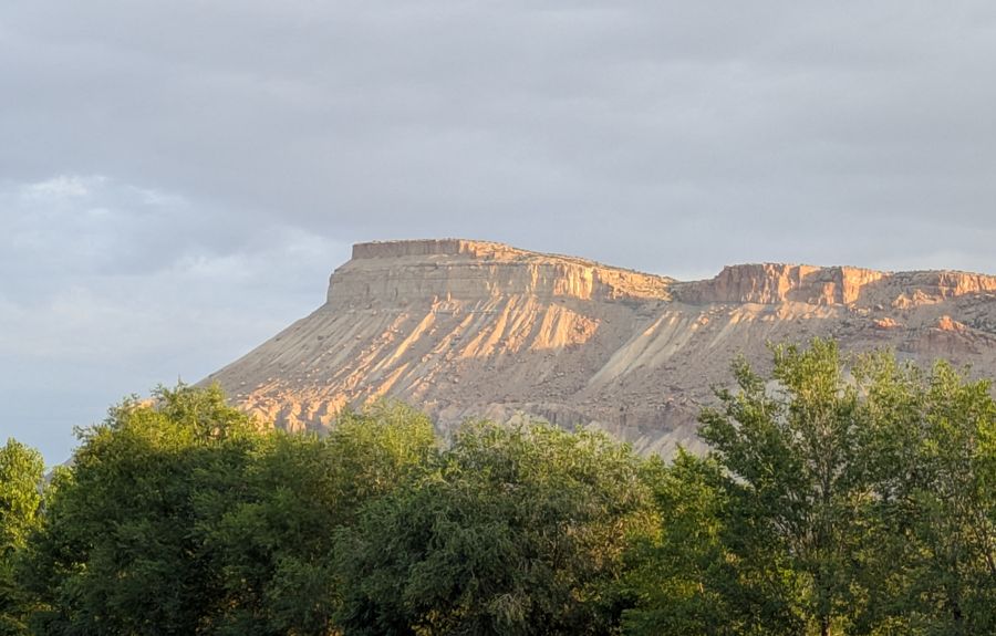 Mount Garfield this morning, Palisade, Colorado, USA
